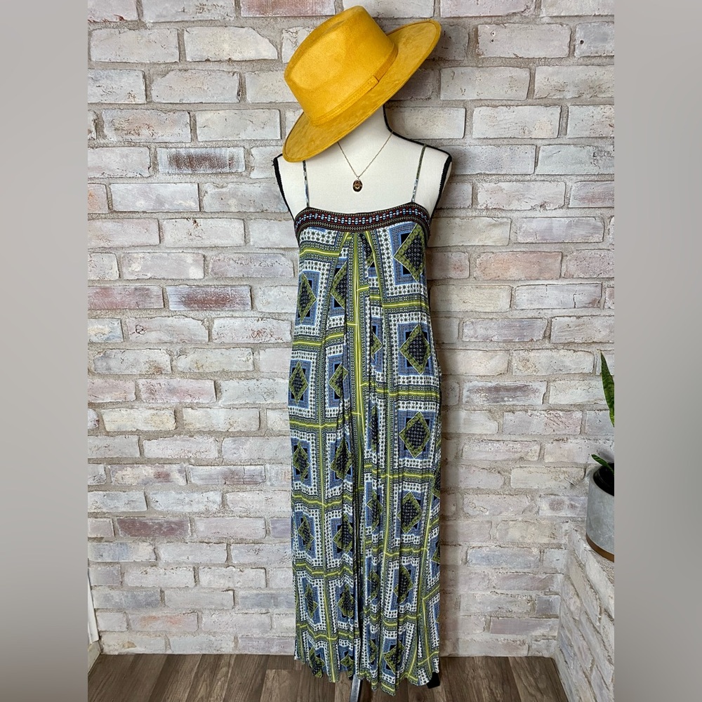 Easel Patchwork Print Sleeveless Cami Jumpsuit - image 3